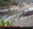 Egypt, man stopping an army truckjj