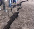 Japan earthquake, cracks in the ground