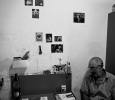 Old man doing crosswords in his cell, Latina Prison, Italy, 2012