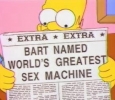 BART NAMED WORLD'S GREATEST SEX MACHINE (Springfield Shopper)