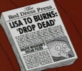 LISA TO BURNS: 'DROP DEAD' (The Red Dress Press)