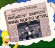 PRESIDENT SIMPSON WINS SUPER BOWL (Springfield Shopper)